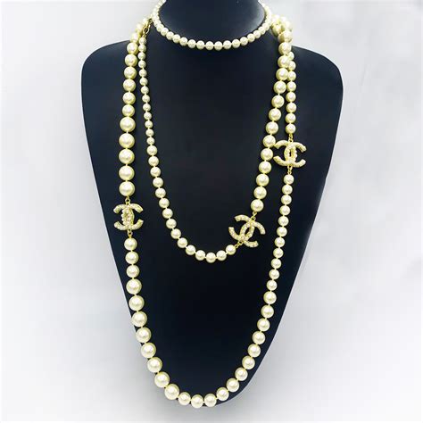 amazon chanel pearl necklace|buy Chanel pearl necklace.